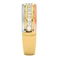 thumbnail image 2 of 14k Tri Color Gold Cubic Zirconia 6-mm Men's Wedding Band, 2 of 2