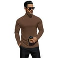 thumbnail image 4 of Ekouaer Mens High Neck Long Sleeve Base Layer Lightweight Thermal Knit Top, 4 of 9