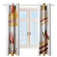 thumbnail image 3 of Cartoon Cake Blackout Curtains, Watercolor Pattern Window Treatment Grommet Curtains for Bedroom Thermal Insulated Window Curtains for Living Room 2 Panel Set, 3 of 5