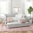 thumbnail image 5 of Hillsdale Nadia Channel Stitch Upholstered Twin Daybed with Trundle, Gray, 5 of 14