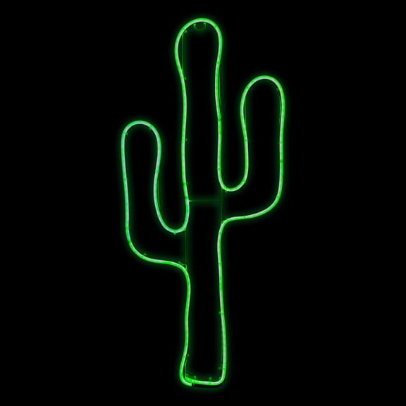 Northlight LED Cactus Neon Lighted Wall Art - 24.5" - Green