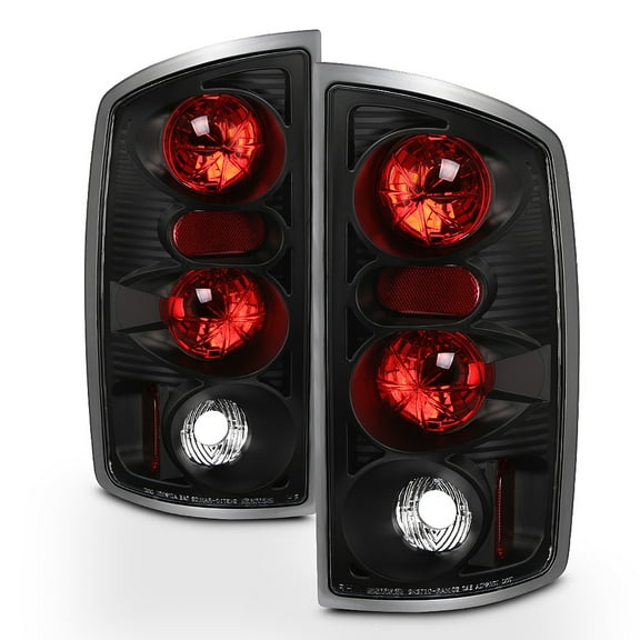 Black 2002 2003 2004 2005 2006 Dodge Ram 1500 03-06 2500 3500 Tail Lights Lamps