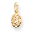 thumbnail image 1 of 10K Yellow Gold Solid Satin Polished St. Christopher Pendant, 1 of 2