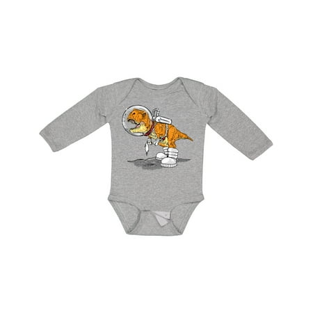 

Inktastic Science Fiction Day Astronaut Dinosaur Gift Baby Boy or Baby Girl Long Sleeve Bodysuit