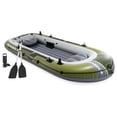 thumbnail image 1 of INTEX 66334EP Seahawk 4 Inflatable Boat Set with 54" Oars, Pump, & Fishing Rod Holders, 1 of 8