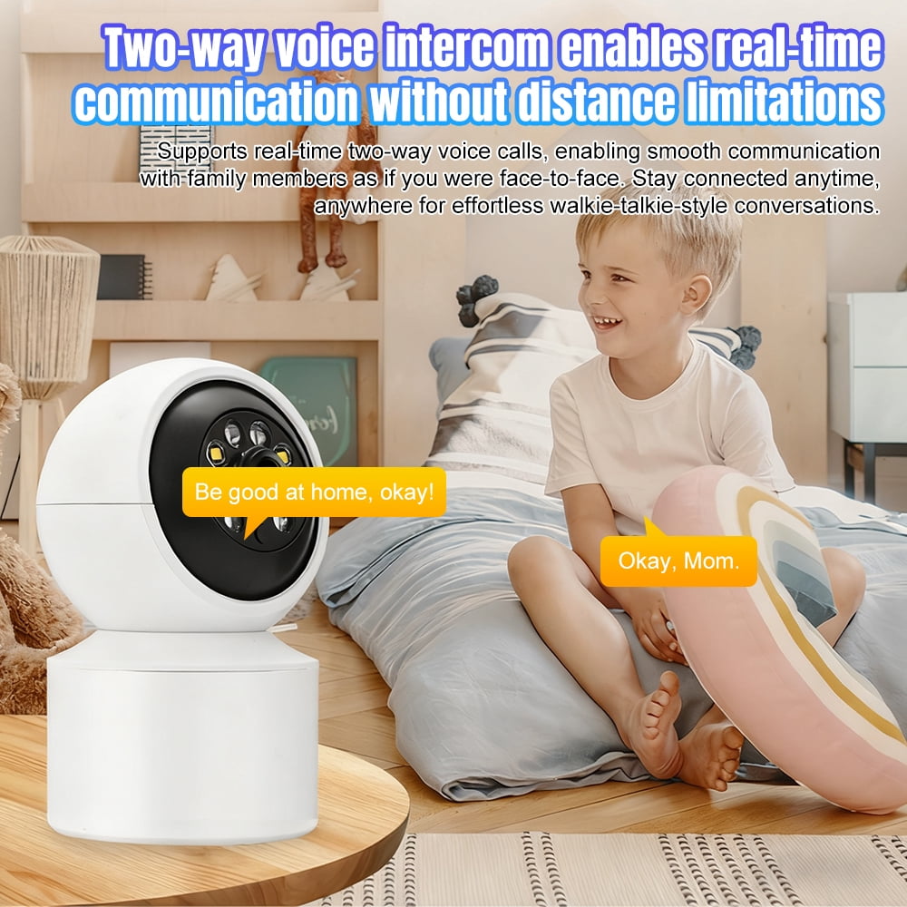 KEPEAK Indoor Wired PTZ Security Camera,1080P HD, Pan 355°Tilt 90°,24/7 Recording,AI Human Tracking,Night Vision,Two-Way Audio,32GB SD Card Included