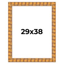 29x38 Frame Beige Real Wood Picture Frame Width 3 inches | Interior Frame Depth 0.5 inches |