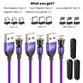 thumbnail image 3 of AUFU Magnetic Charging Cable 3Pack 6.6ft, 540 Degree 3 in 1  Magnetic Phone Charger 3A Fast Charging Data Sync, 3 of 10