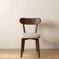 thumbnail image 6 of Solid Wood Dining Chairs Set of 4, Modern Upholstered Kitchen Side Chairs, Farmhouse Dining Room Chair, Walnut, 6 of 7