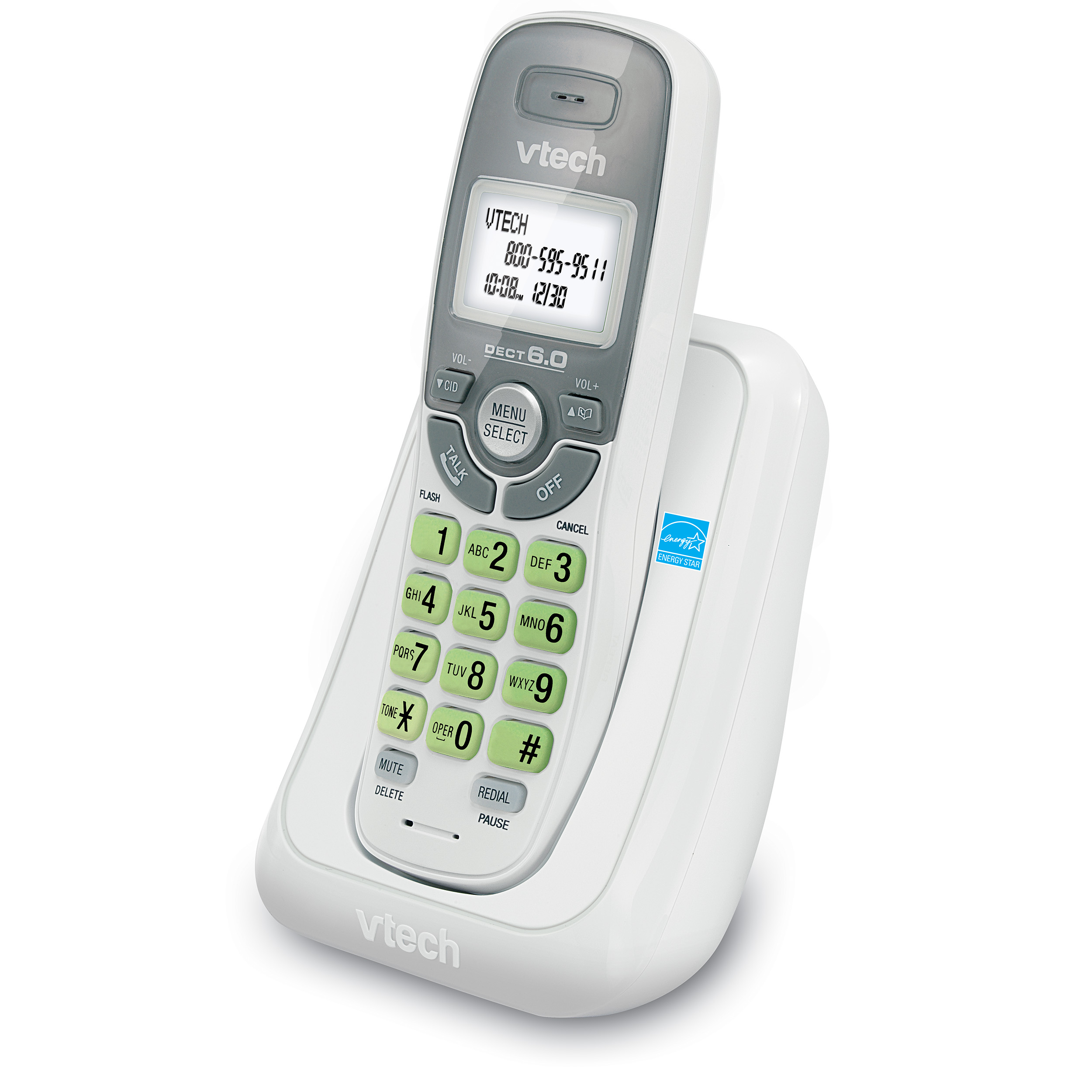 Vtech CS6114 1 Handset Cordless Phone- Caller ID, White - image 8 of 10