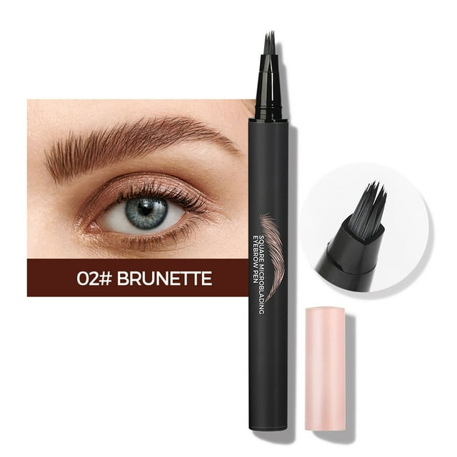 Pronged Straight Liquid Eyebrow Pencil and Sweat Proof Liquid Eyebrow Pencil Long Lasting Non Smudged Water Eyebrow Pencil Suitable for All Makeup Looks 0.6ml