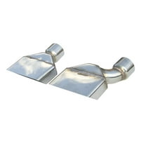 Pypes Exhaust TailPipe Tip Set 70-74 Cuda 2.5 in Rectangle Clamp On