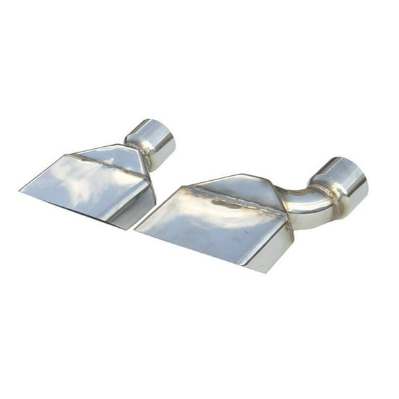 Pypes Exhaust TailPipe Tip Set 70-74 Cuda 2.5 in Rectangle Clamp On