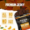 thumbnail image 5 of Wicked Cutz Premium Tender Beef Jerky, High Quality, Orange Teriyaki, 8g Protein, 2.75 oz, 2-Pack, 5 of 7