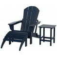 thumbnail image 4 of Polytrends  Laguna Hdpe All Weather Outdoor Patio Foldable Adirondack Chair With Ottoman And Side Table (3-Piece Set) Navy Blue, 4 of 5