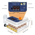 thumbnail image 2 of Hairycotar Incubators for Hatching Eggs, 16 Eggs Incubator with Automatic Egg Turning and Humidity Display, Temperature and Humidity Alarms, Egg Candler for Hatching Chicken Quail Ducks, 2 of 11