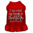 thumbnail image 6 of Mirage Pet I Am What My Family is Thankful For Screen Print Dog Dress Bright Pink Med, 6 of 10
