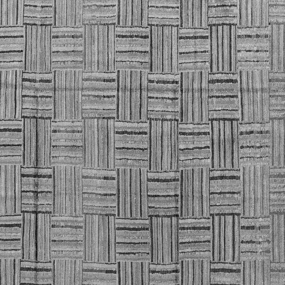 Ahgly Company Machine Washable Indoor Square Abstract Gray Modern Area Rugs, 4' Square
