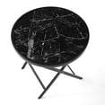 thumbnail image 6 of Mainstays 18" Greyson Square Black Marble Steel Round Folding Table, 6 of 6