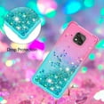 thumbnail image 5 of Case for Motorola Moto G Power 2021,Creativity Clear Gradient Quicksand Glitter Flowing Liquid Floating TPU Case Bling Diamond Sparkle Cover for Moto G Power 2021 JB Powder Blue, 5 of 14