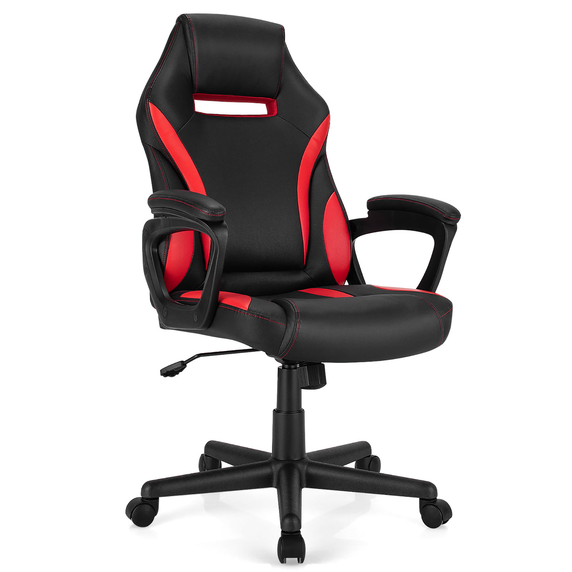 PC Gaming Chair Swivel High Back Ergonomic Leather RC Adjustable Office Red New