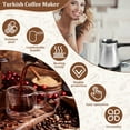 thumbnail image 2 of 600ml Electric Turkish Coffee Maker Stainless Steel Machine 5 To 6 Cups Capacity With Ergonomic Handle 110V For Home Travel (a ), 2 of 9