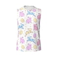 thumbnail image 6 of Lsque Easter Colorful Rabbit Print Men's Cotton Blend Sleeveless Muscle Shirts (S-3XL)- Moisture Wicking, Odor Protection, UPF 30+,X-Large, 6 of 8