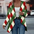 thumbnail image 7 of GigrtiJin Women's Christmas Cardigan Outwear Jacket Plaid Printed Long Sleeve Trendy Casual Outwear, 7 of 7