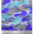 thumbnail image 1 of Soimoi Moss Georgette Fabric Two Tone With Grey Camouflage Print Fabric by Yard 42 Inch Wide, 1 of 1