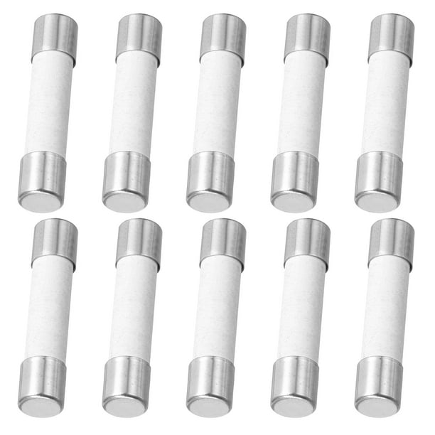 Uxcell 10Pcs 5x20mm Fusible de cerámica 250V Fusibles de cerámica de actuación lenta Fusibles en miniatura para TV LCD T12A