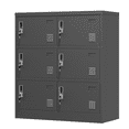 thumbnail image 6 of Black Metal Storage Locker - 6-Door Employee Organiser Cabinet, 54 lbs., Locking for Gym, Office, School, and Home, 6 of 16