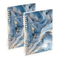thumbnail image 6 of Golden and Blue Marble Spiral Journal Notebook College Ruled Notebook 8.3" x 5.7" A5 Lined Thick Paper Page, 6 of 6