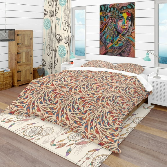 Designart 'Ethnic Pattern' Bohemian & Eclectic Duvet Cover Set