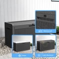 thumbnail image 5 of Chiccushion 60 Gallon Outdoor Patio Box Deck Spacious Multipurpose Storage Box for Garden Outdoor Living Scene, Black, 5 of 5