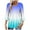 Sky Blue, variant on LEBONYARD Womens Shirts Long Sleeve,Women's 3/4 Bell Shaped Sleeve Top Pleated V-neck Loose Fitting Dress Casual Shirt Trend Ruffle Sleeve Top Navy S