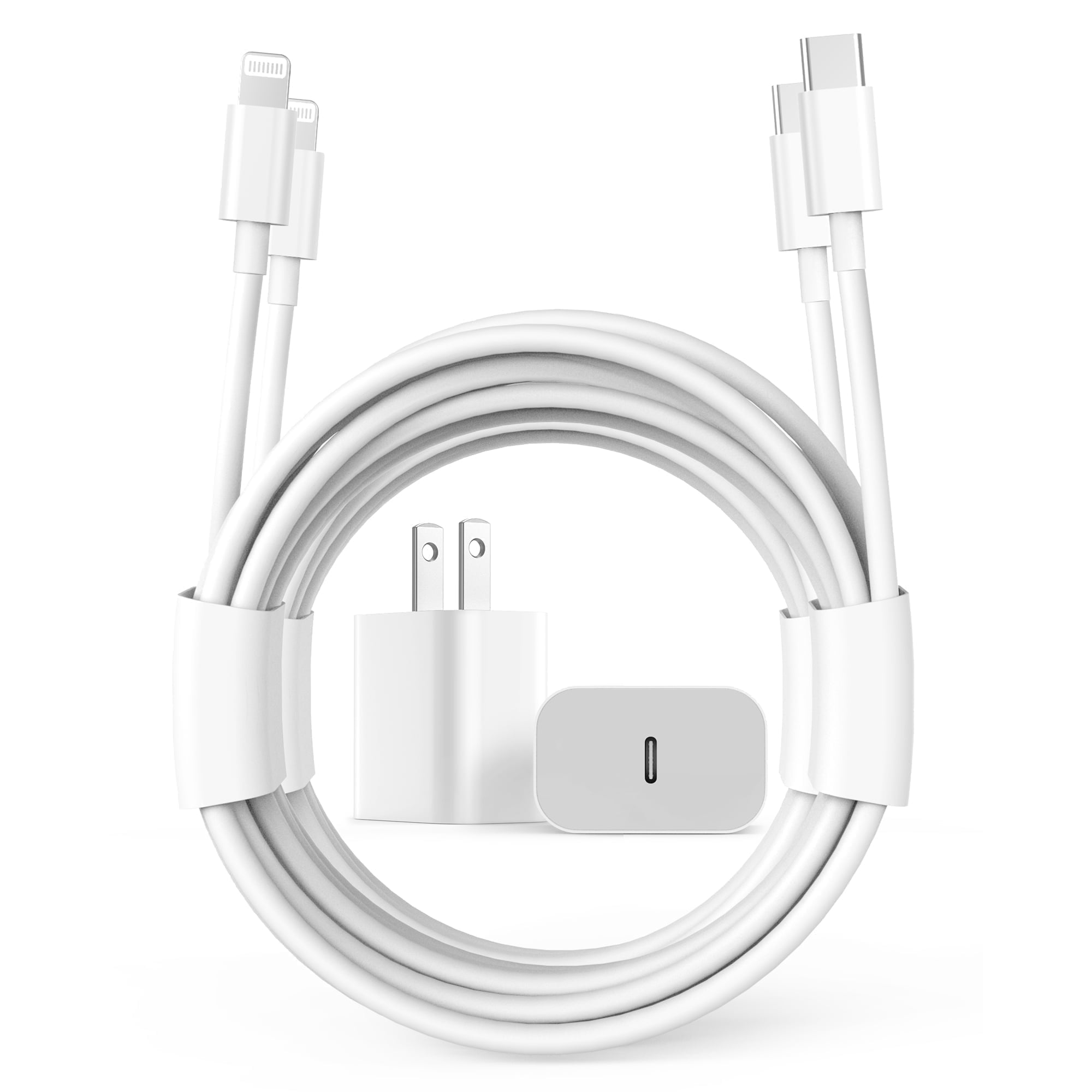 2Pack 20W Type C Charger Block with 6ft USB C to L Cable, PD Fast Charger Compatible with iPhone, iPad, iPod