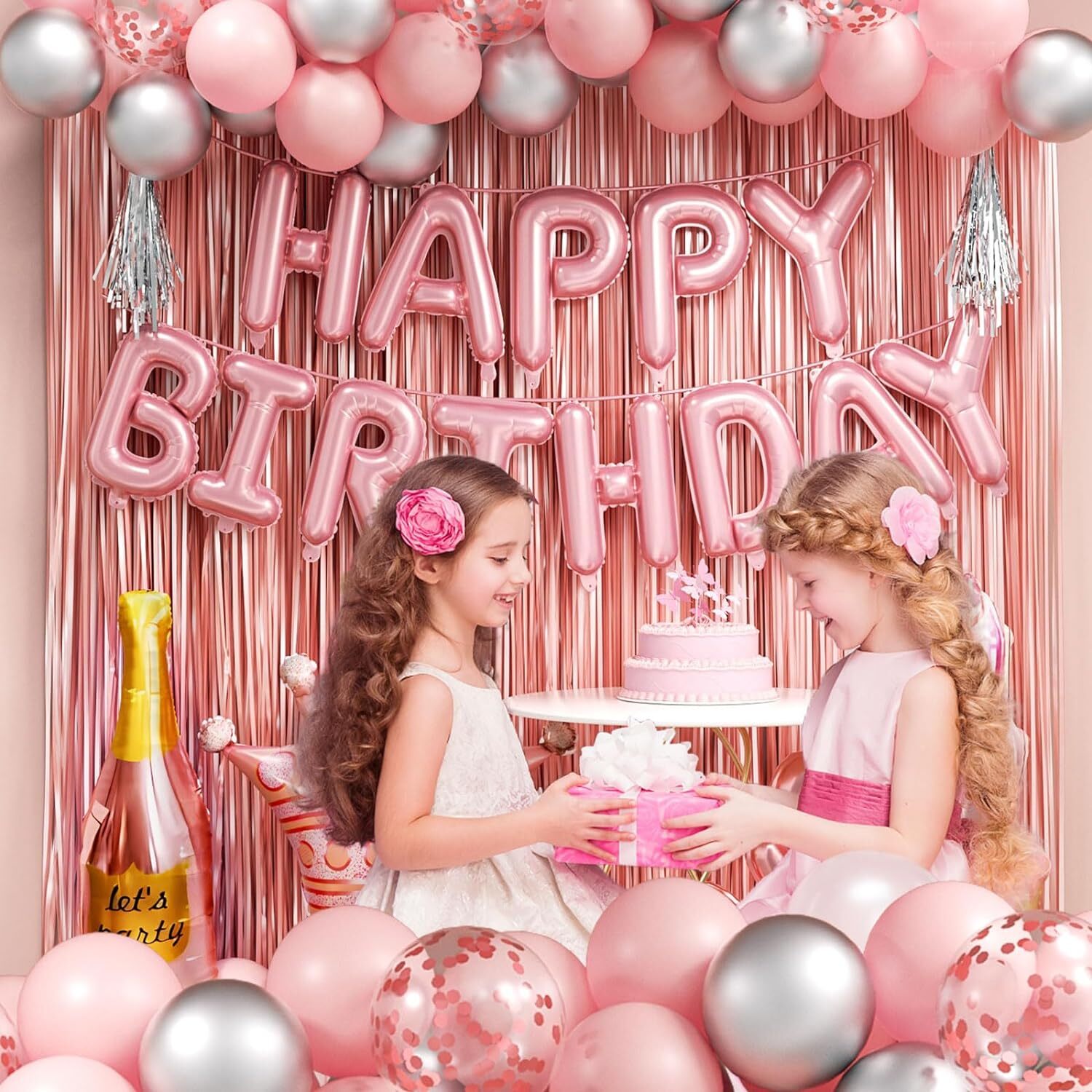 SFBOSF pink birthday Party Decoration Kits