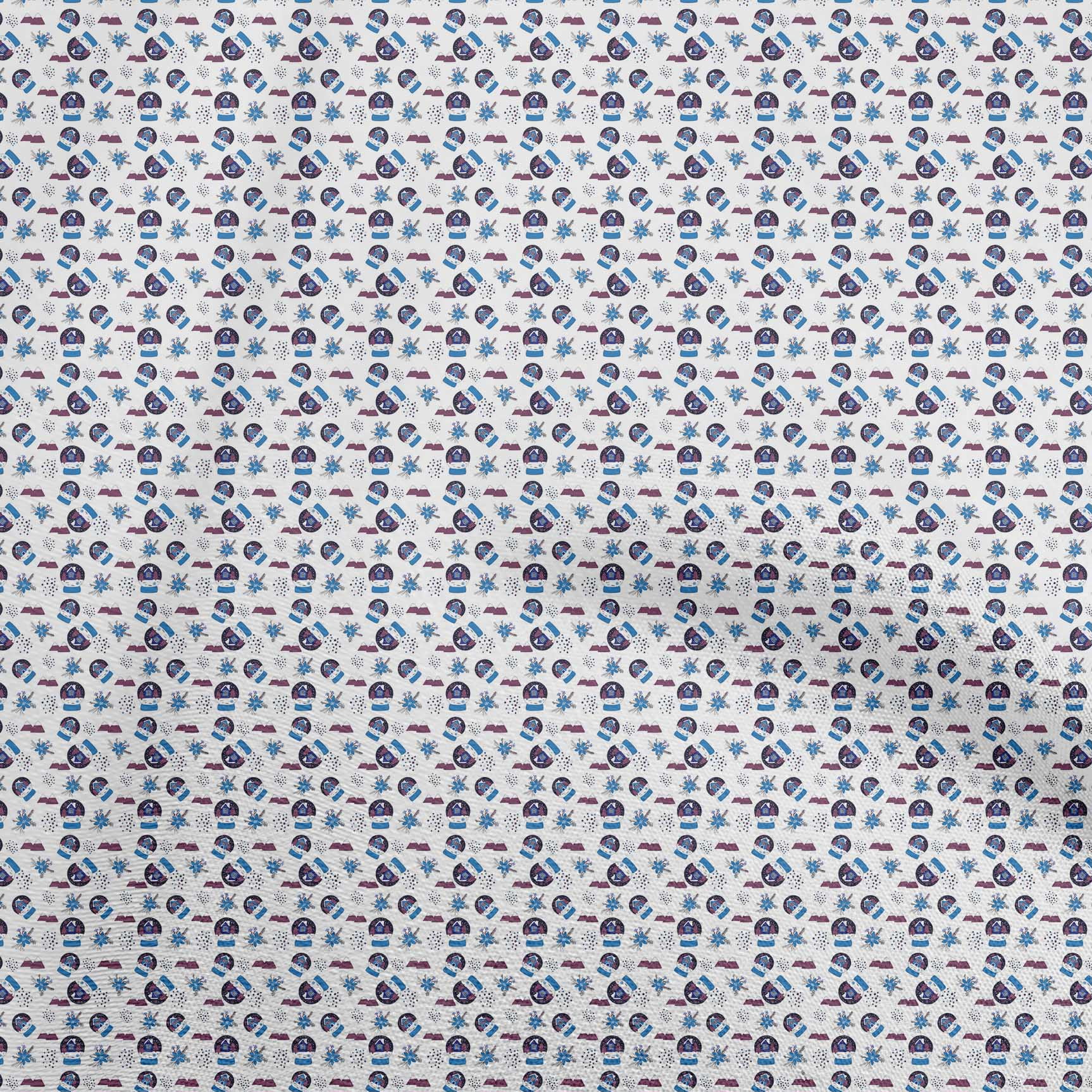 oneOone Cotton Silk Blue Fabric Christmas Sewing Craft Projects Fabric Prints By Yard 42 Inch Wide