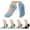4 Pairs Color F, variant on 4 Pairs Yoga Socks Pilates Socks Barre Ballet Socks Toeless Non-slip Grip Socks Elastic Workout Socks for Women