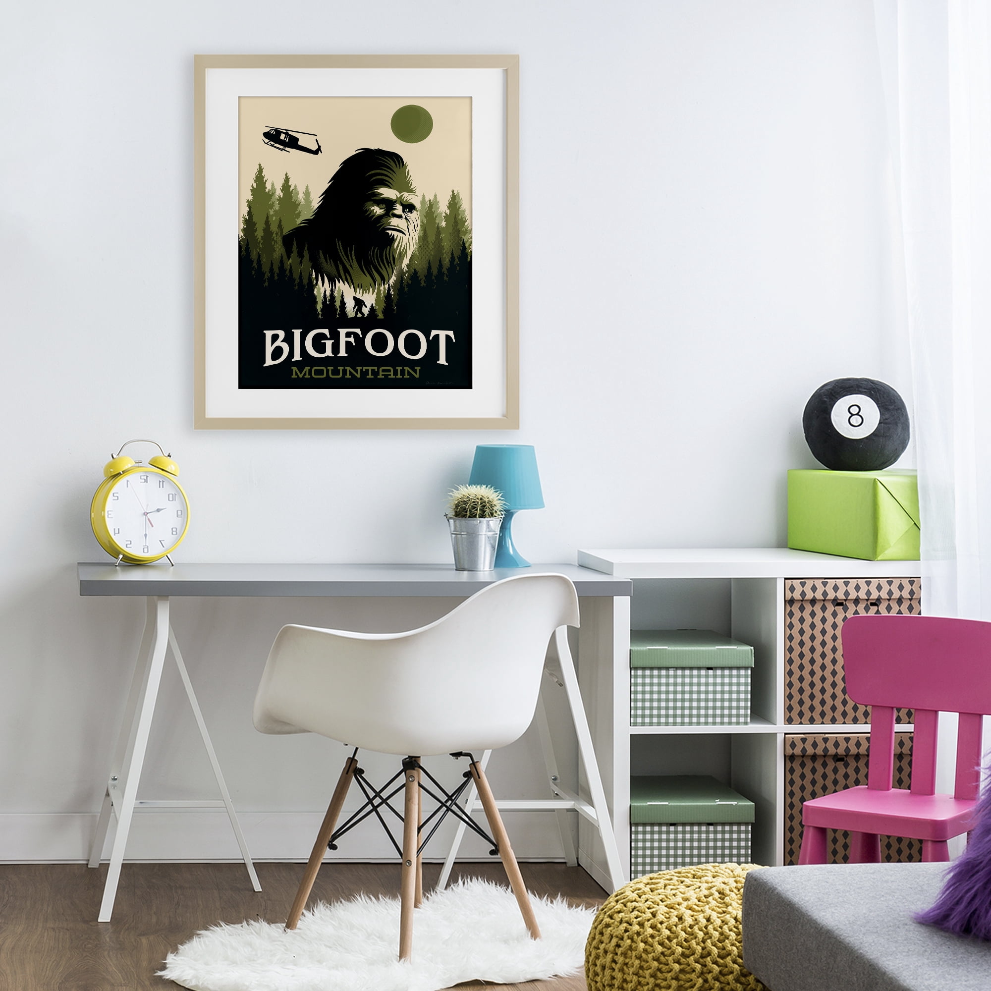 Stupell Industries Bigfoot Mountain Forest Birch Framed Print Under Glass, design by Omar Escalante