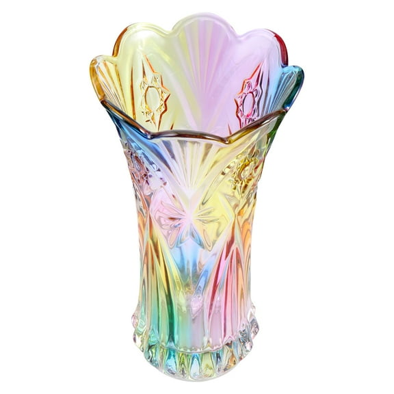 1Pc Glass Flower Vase Beautiful Desktop Decoration Delicate Vase for Home