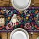 thumbnail image 3 of Table Runner Artoid Mode Mexican Sugar Skull Dia De Los Muertos, 3 of 7