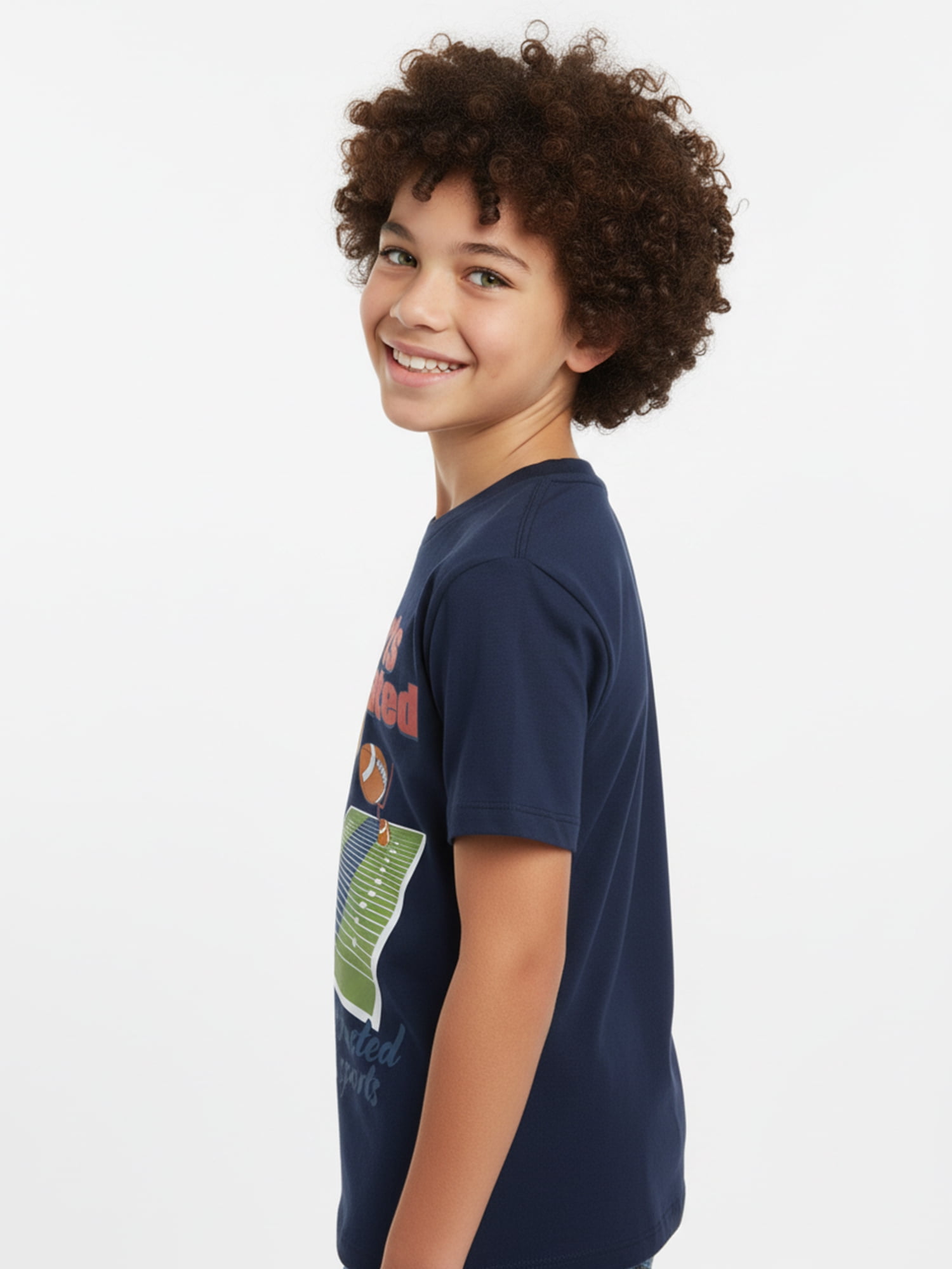 Sports Illustrated Boys' & Big Boys' Graphic Tee with Short Sleeves, Sizes 4-18