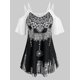 thumbnail image 1 of Talla grande Hombro frío Ciudad floral Impresa camiseta Rosegal Camisetas tallas grandes, 1 of 5