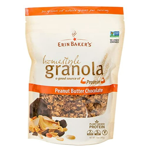 Erin Baker's, Homestyle Granola Peanut Butter Chocolate, Vegan, Ancient