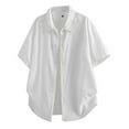 thumbnail image 1 of Top Regalos de Navidad para Hombre Moda Ocio Color Sólido Botón Versátil Camiseta Solapa Superior, 1 of 3