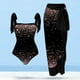 thumbnail image 1 of Traje De Baño Damas 2 piezas de traje de baño atlético de playa para mujer a la moda con vestido para accesorios femeninos (negro XXL), 1 of 8