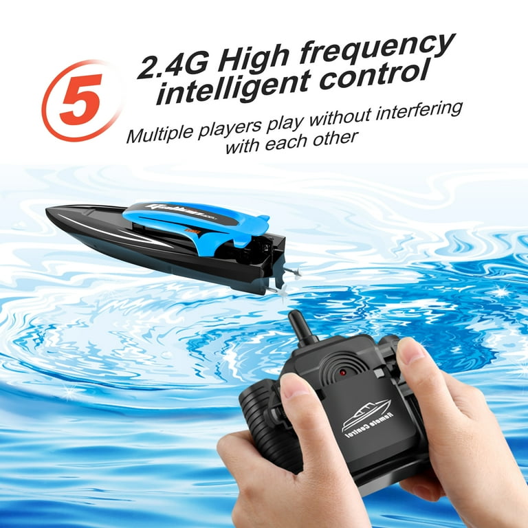 Carevas Remote Control Boat 2.4G 20kmh High speed Waterproof Remote Control Speed Boat with Dual Motor
