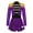 Purple, variant on iiniim Kids Girls Long Sleeve Tassel Epaulet Shiny Sequins Dress Jumpsuit Stage Performance Red 12