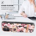 thumbnail image 2 of Compatible for iPhone 11 Case with Ring Kickstand Holder Clear Floral Pattern Hybrid PC TPU Shockproof Protective Phone Case Cover for iPhone 11 Women Girls, Pink Flower, 2 of 5